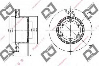 DJ PARTS bd1495 -  Тормозной диск